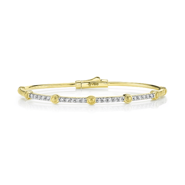 Sloane Street 18k White Gold Diamond Tube Bracelet - SS-B012F-WDCB-Y