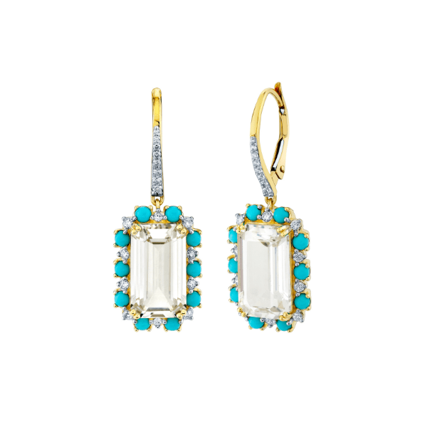 Sloane Street 18k Yellow Gold Triple Drop Moonstone Earrings - SS-E001L-WT-TQ-WDCB-Y