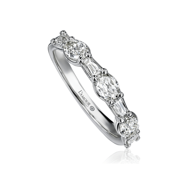 Christopher Designs 14KW 0.54ctw Oval Diamond Eternity Band - L365-7-LOV085-14W