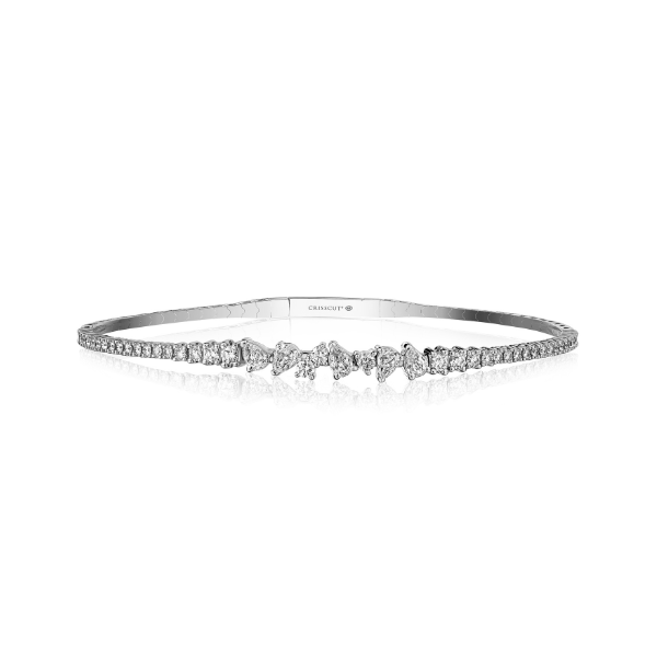 Christopher Designs 14K White Gold 1.17ctw Diamond Tennis Bracelet - JA38H-14W/V11145