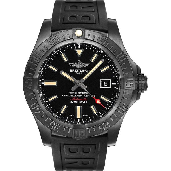 Breitling Men's V1731010-BD12-155S Avenger Blackbird  Black Rubber Watch