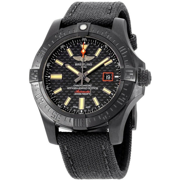 Breitling Men's V173111A-BF91-109W Avenger Blackbird Black Canvas Watch