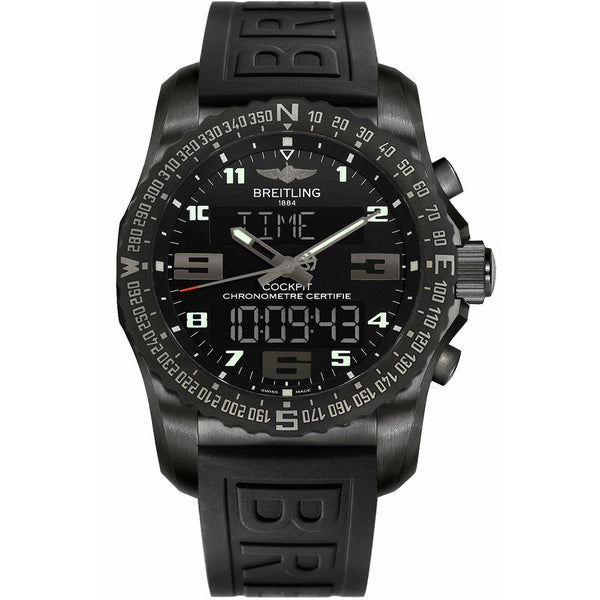 Breitling Men's VB501022-BD41-155S Professional Cockpit B50 Night Mission Black Rubber Watch