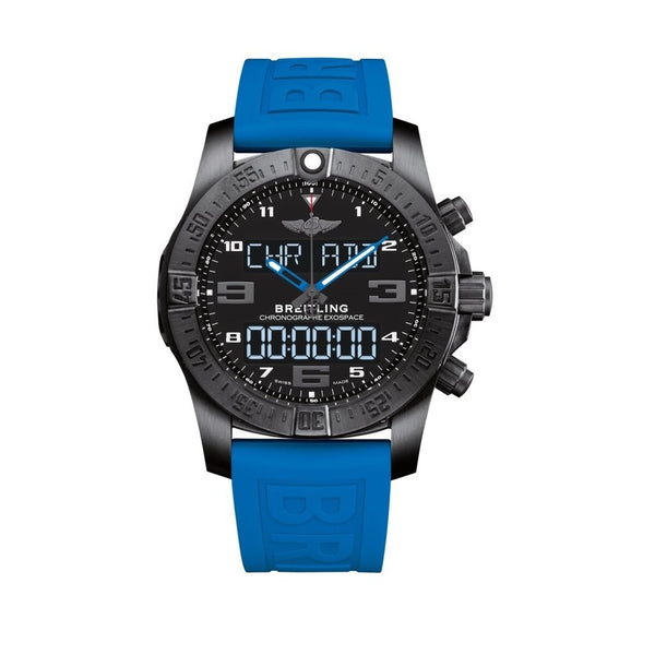 Breitling Men's VB5510H21B1S1 Exospace Chronograph Blue Rubber Watch