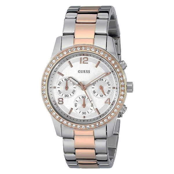 Guess Women's W0122L1 Sports Chronograph Crystal Two Tone Stainless Steel Watch
