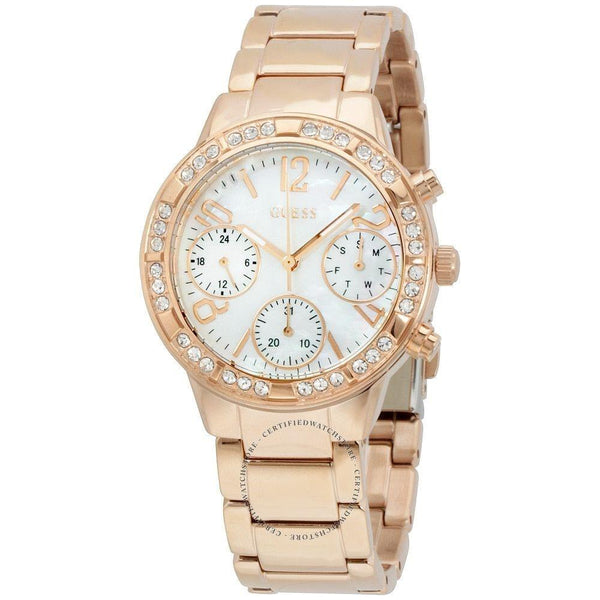 Guess Women's W0546L3 Chronograph Rose Gold-Tone Stainless Steel Watch