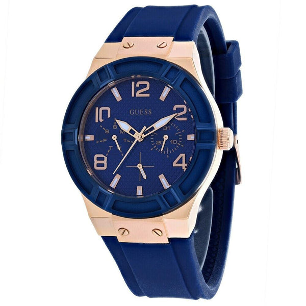 Guess Women's W0571L1 Jet Setter Blue Silicone Watch