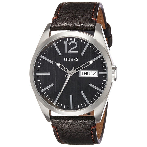 Guess Men's W0658G3 Vertigo Brown Leather Watch