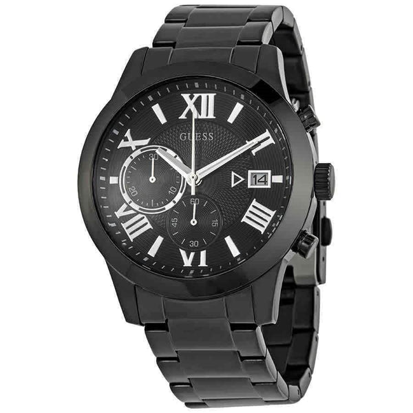 Guess Men's W0668G5 Atlas Chronograph Black Stainless Steel Watch