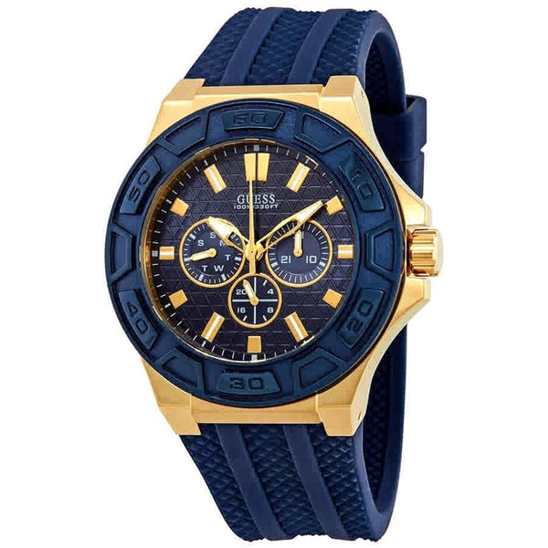Guess Men's W0674G2 Force Blue Silicone Watch