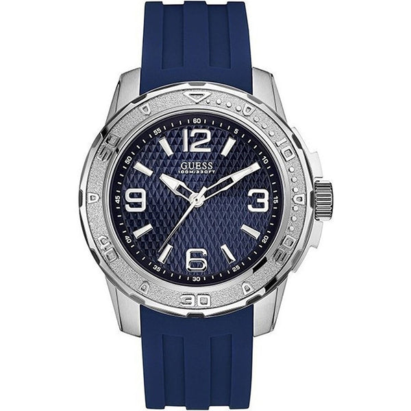 Guess Men's W0682G1 Dress Blue Rubber Watch