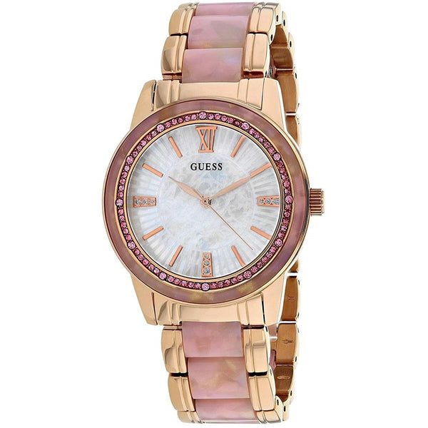 Guess Women's W0706L4 Blush Crystal Two Tone Stainless Steel Watch