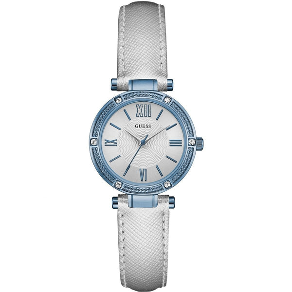 Guess Women's W0838L3 Park Ave Crystal Leather Watch