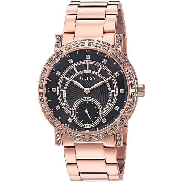 Guess Women's W1006L2 Constellation Crystal Rose-Tone Stainless Steel Watch