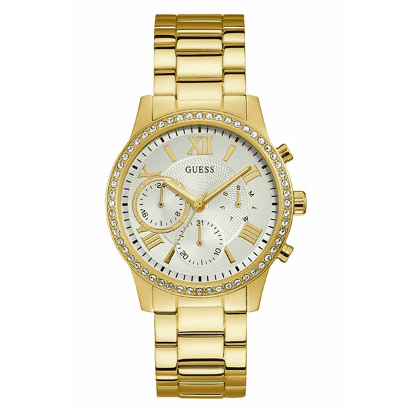 Guess Women's W1069L2 Solar Gold-Tone Stainless Steel Watch