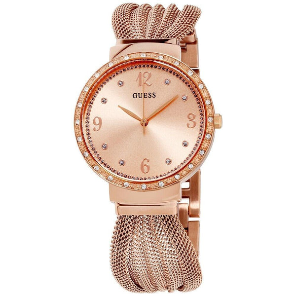 Guess Women's W1083L3 Chiffon Rose Gold-Tone Stainless Steel Watch