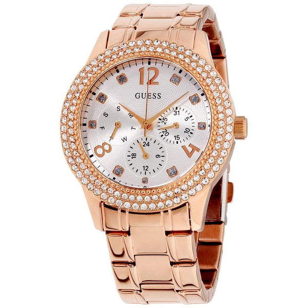 Guess Women's W1097L3 Bedazzle Rose Gold-Tone Stainless Steel Watch
