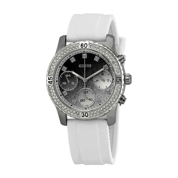 Guess Women's W1098L1 Confetti White Rubber Watch
