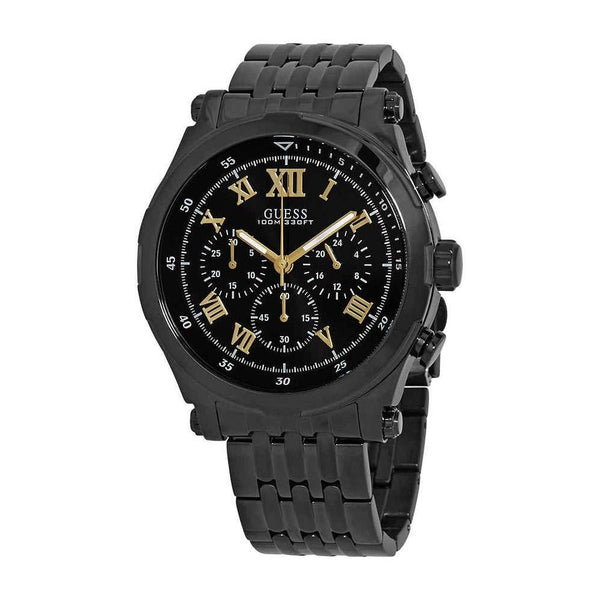 Guess Men's W1104G2 Classic Chronograph Black Stainless Steel Watch