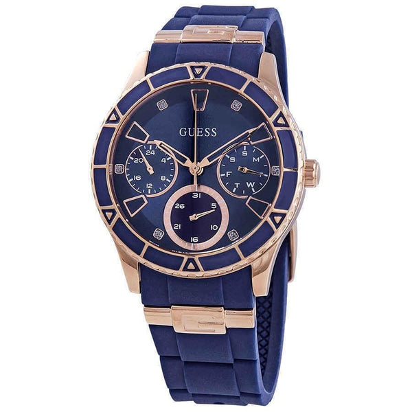 Guess Women's W1157L3 Valencia  Blue Silicone Watch