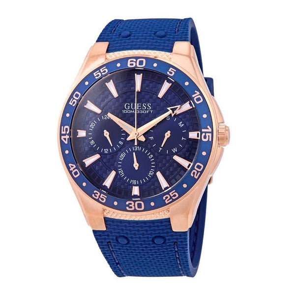 Guess Men's W1171G4 Atlantic Blue Silicone Watch