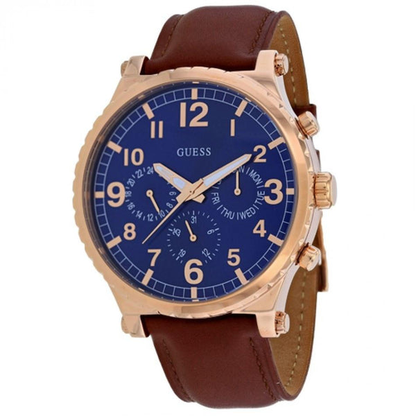 Guess Men's W1215G1 Arrow Brown Leather Watch