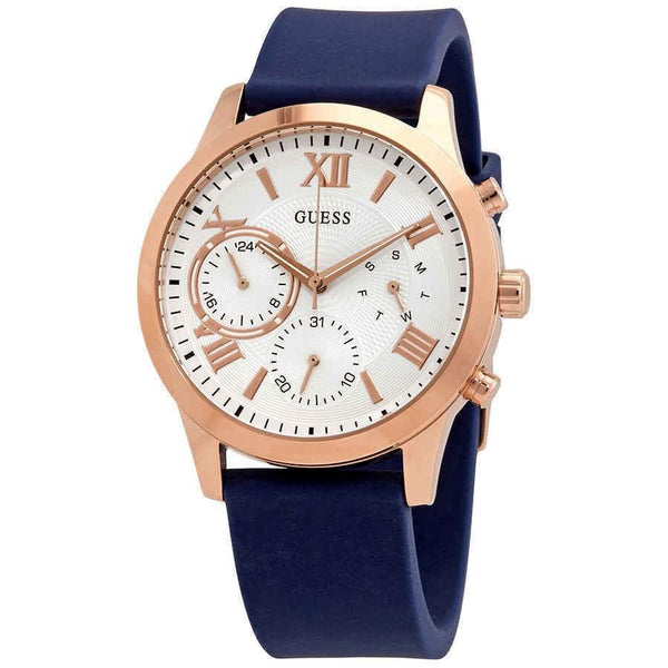 Guess Women's W1265L1 Solar Blue Silicone Watch