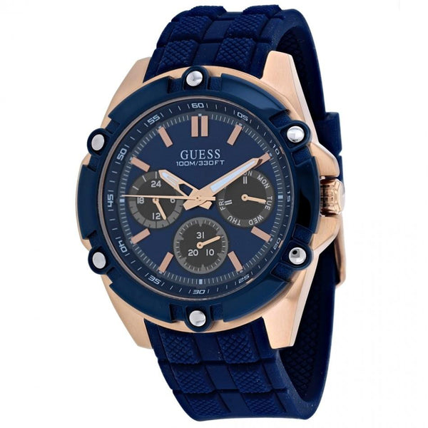 Guess Men's W1302G4 Gents Blue Silicone Watch