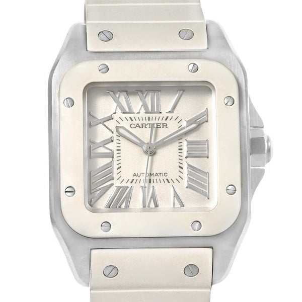 Cartier Unisex W20129U2 Santos White Rubber Watch