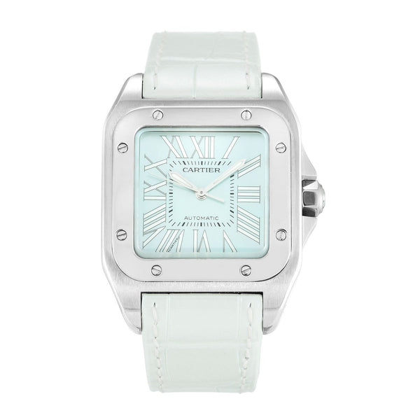 Cartier Unisex W20132X8 Santos Leather Watch