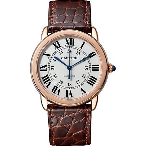 Cartier Men's W2RN0008 Ronde Solo Brown Leather Watch