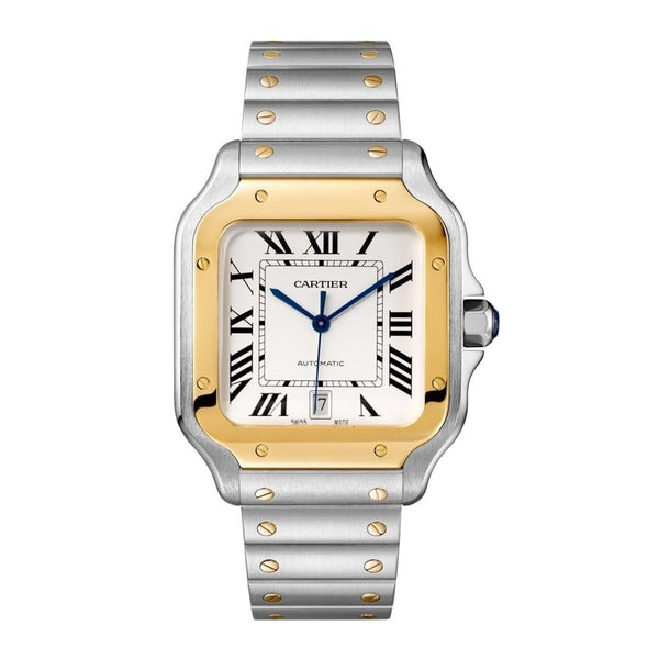 Cartier Men's W2SA0006 Santos Two-Tone 18K Gold-Tone and Stainless Steel Watch