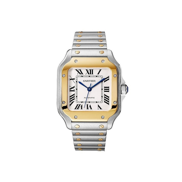Cartier Men's W2SA0007 Santos Two-Tone 18K Gold-Tone and Stainless Steel Watch