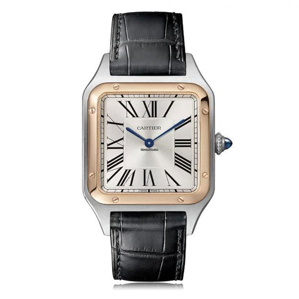 Cartier Men's W2SA0011 Santos-Dumont Black Leather Watch