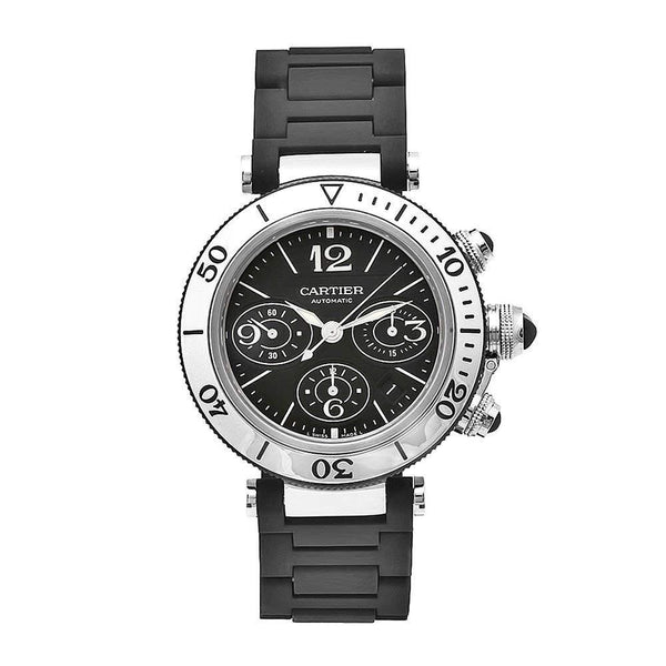 Cartier Men's W31088U2 Pasha Chronograph Black Ceramic Watch