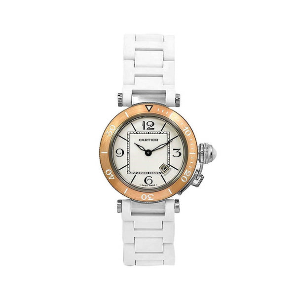 Cartier Women's W3140001 Pasha White Rubber Watch
