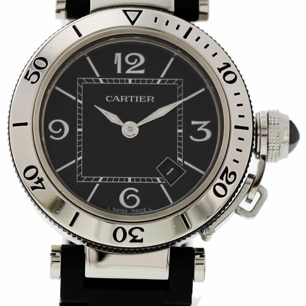 Cartier Women's W3140003 Pasha Seatimer Black Ceramic Watch