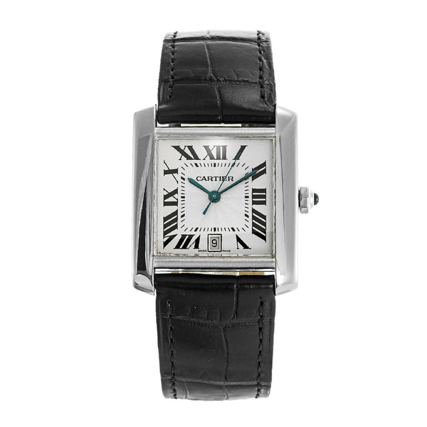 Cartier Men's W5001156 Tank Blue Leather Watch