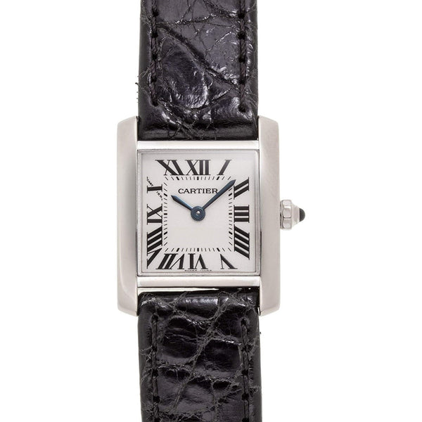 Cartier Women's W5001256 Tank Francaise Black Leather Watch