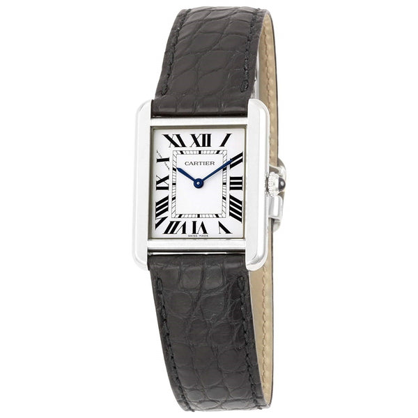 Cartier Women's W5200005 Tank Francaise Black Leather Watch