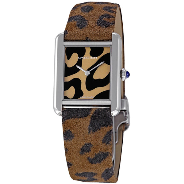 Cartier Women's W5200015 Tank Solo Panther Pattern Leather Watch