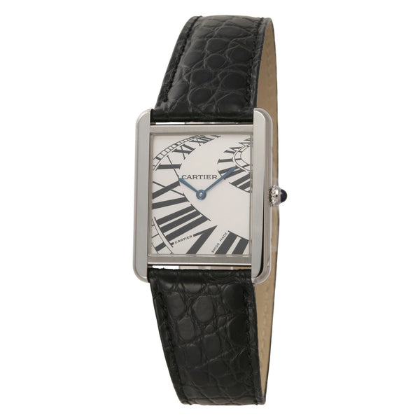 Cartier Unisex W5200017 Tank Solo Black Leather Watch
