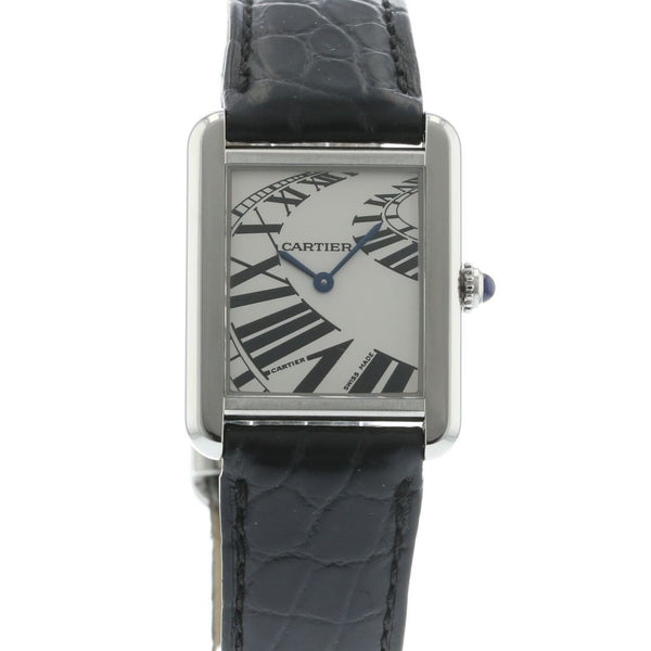 Cartier Women's W5200018 Tank Solo Black Leather Watch
