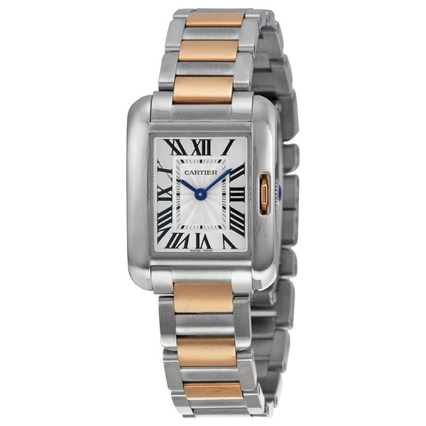 Cartier Women's W5310019 Tank Anglaise Small 18kt Rose Gold Two-Tone Stainless Steel Watch