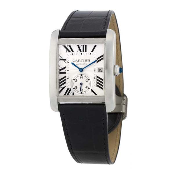 Cartier Men's W5330003 Tank MC Automatic Black Leather Watch