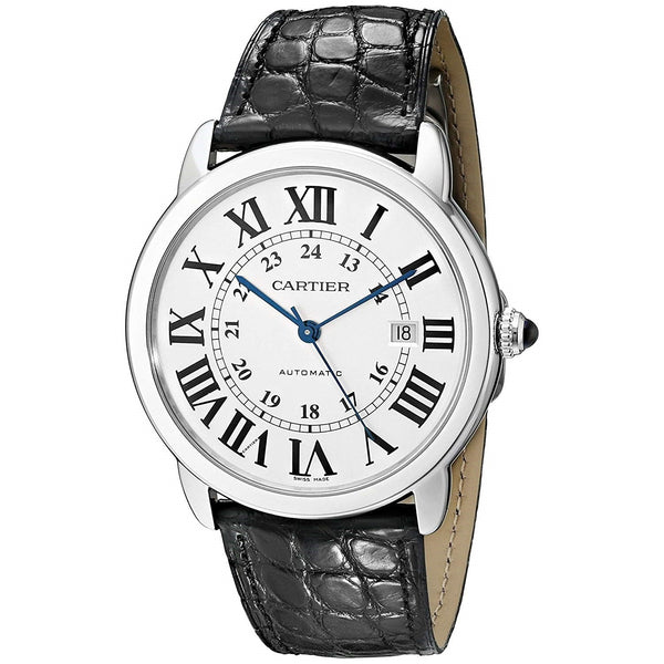 Cartier Men's W6701010 Ronde Solo Automatic Black Leather Watch