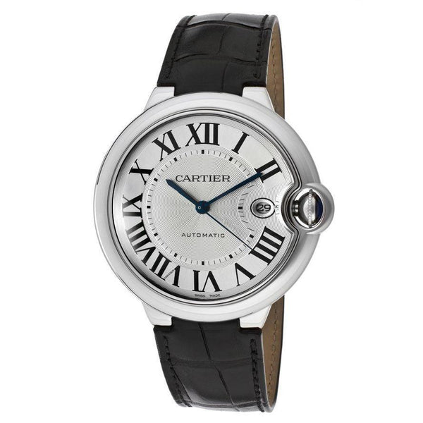 Cartier Men's W69016Z4 Ballon Bleu Automatic Black Leather Watch