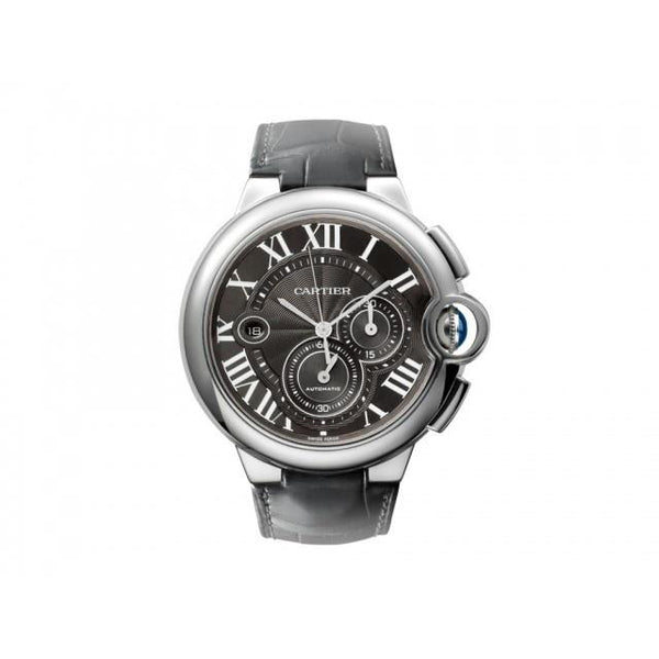 Cartier Men's W6920079 Ballon Bleu Chronograph Black Leather Watch