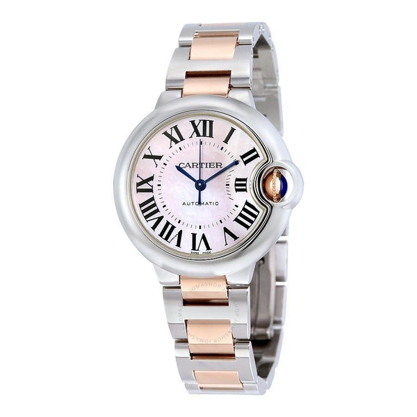 Cartier Women's W6920098 Ballon Bleu 18kt Rose Gold Automatic Two-Tone Stainless Steel Watch