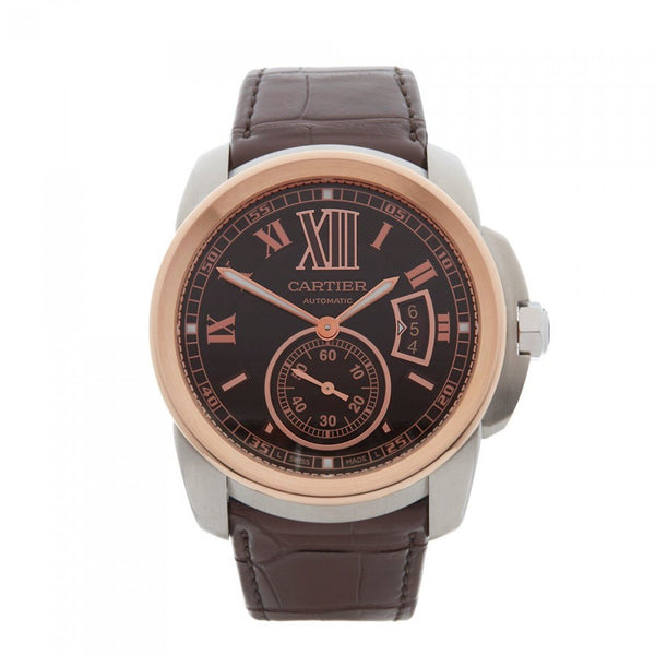 Cartier Men's W7100051 Calibre De Cartier Brown Leather Watch